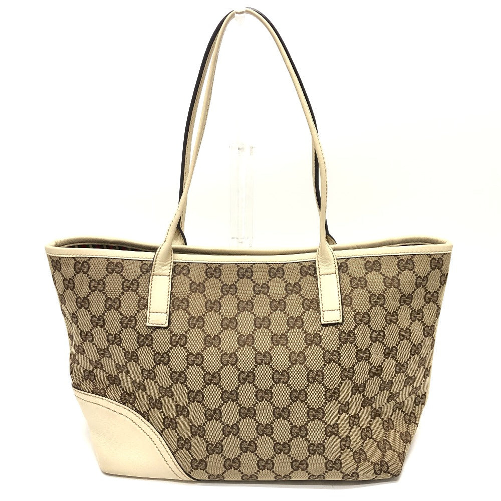 GUCCI Shoulder Bag 169946 GG canvas / leather Ivory GG Newbrit Women Used