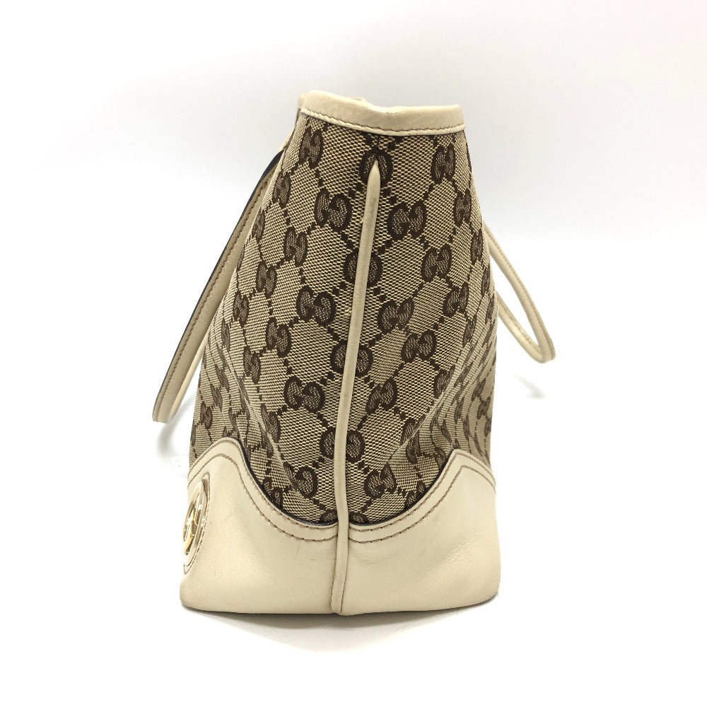 GUCCI Shoulder Bag 169946 GG canvas / leather Ivory GG Newbrit Women Used
