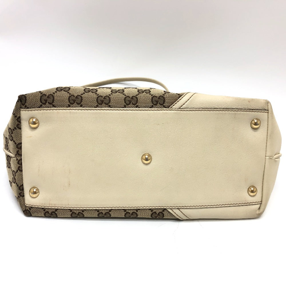 GUCCI Shoulder Bag 169946 GG canvas / leather Ivory GG Newbrit Women Used