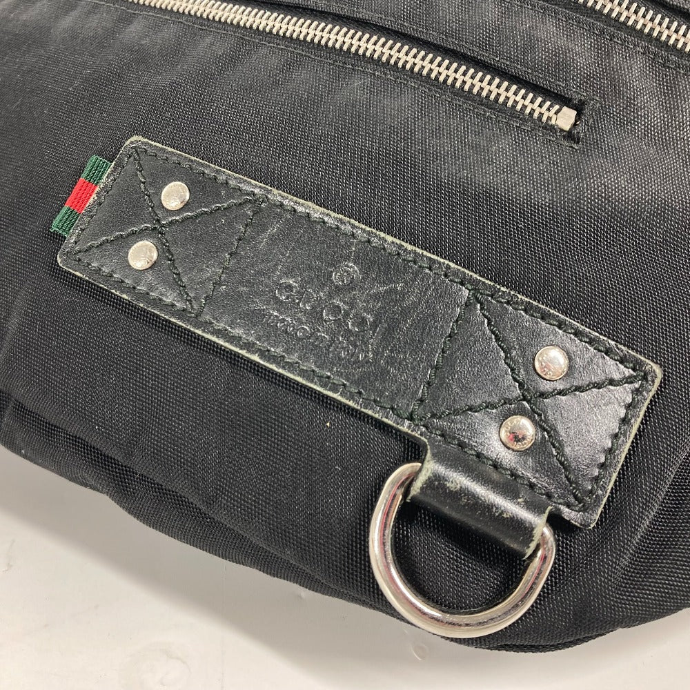GUCCI Sling bag 246409 Nylon black logo Sherry Line mens Used