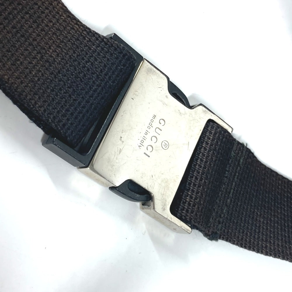 GUCCI Sling bag 246409 Nylon black logo Sherry Line mens Used