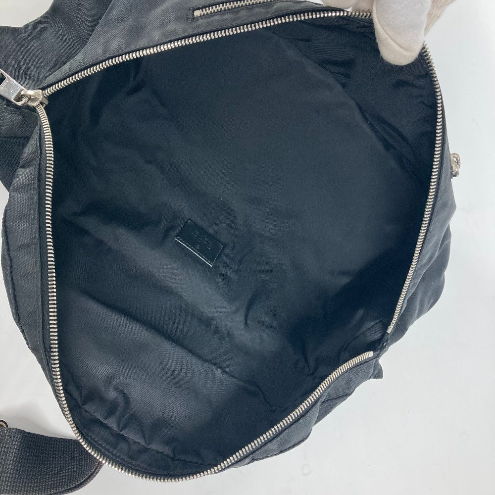 GUCCI Sling bag 246409 Nylon black logo Sherry Line mens Used