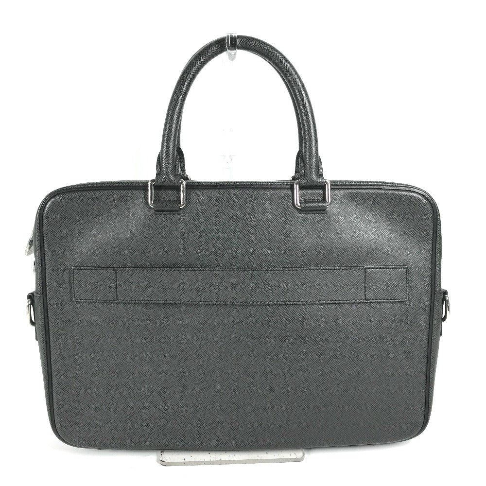 LOUIS VUITTON Business bag M30643 Taiga Leather black Taiga PortoDocument Business PDV mens Used