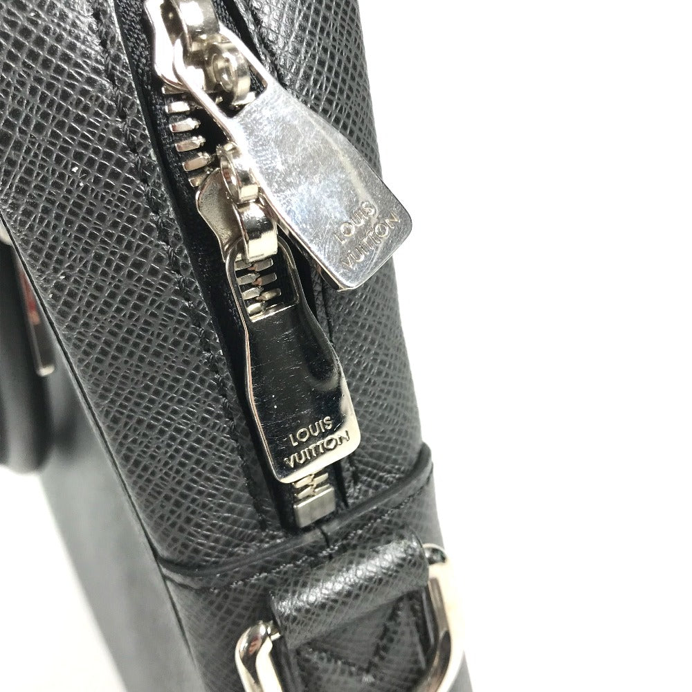 LOUIS VUITTON Business bag M30643 Taiga Leather black Taiga PortoDocument Business PDV mens Used