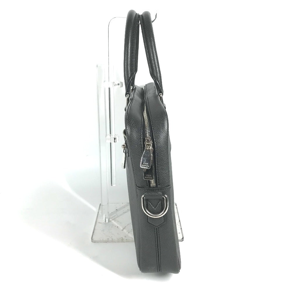 LOUIS VUITTON Business bag M30643 Taiga Leather black Taiga PortoDocument Business PDV mens Used