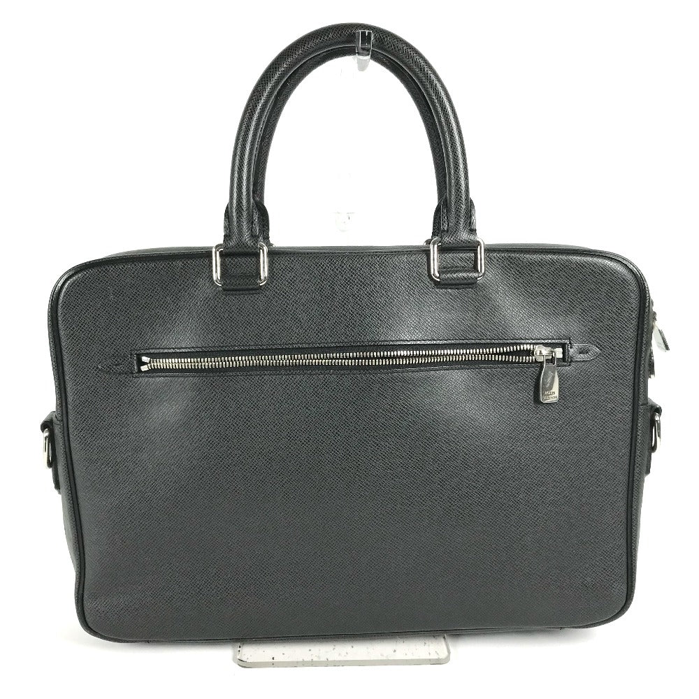 LOUIS VUITTON Business bag M30643 Taiga Leather black Taiga PortoDocument Business PDV mens Used