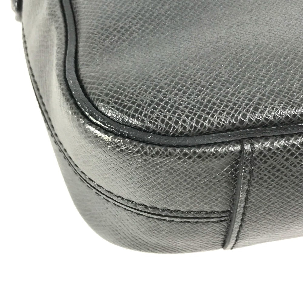 LOUIS VUITTON Business bag M30643 Taiga Leather black Taiga PortoDocument Business PDV mens Used