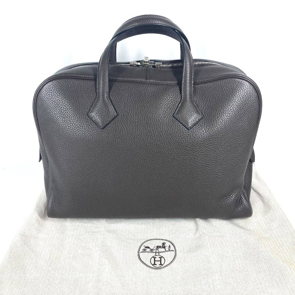 HERMES Business bag Taurillon Clemence Brown bag handbag Victoria 2