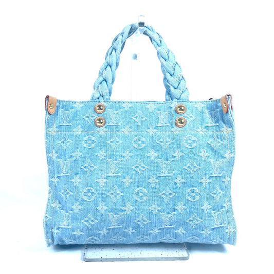 LOUIS VUITTON Handbag M24897 Monogram denim blue Monogram denim Let go