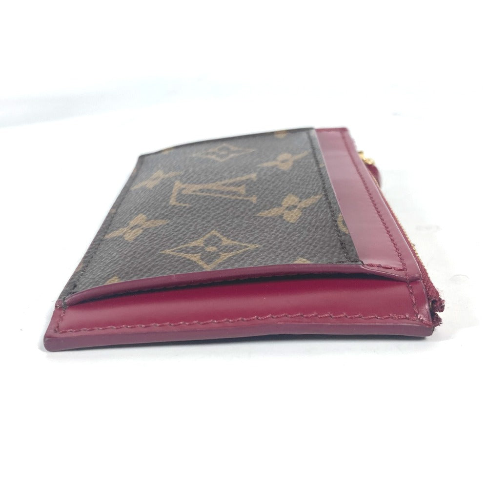 LOUIS VUITTON Coin case M67889 Monogram canvas Brown Monogram Porte Cartes Zip Women Used