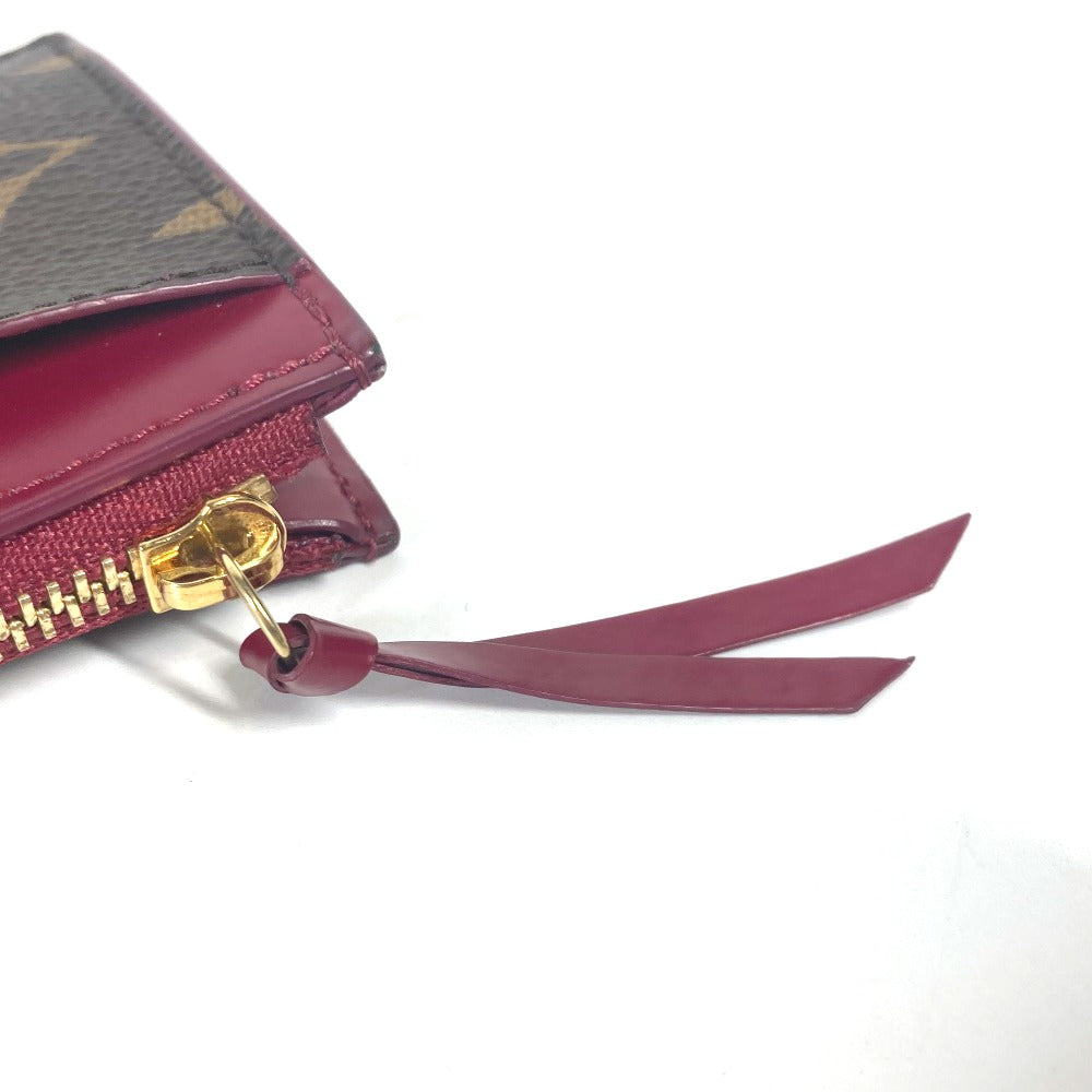 LOUIS VUITTON Coin case M67889 Monogram canvas Brown Monogram Porte Cartes Zip Women Used