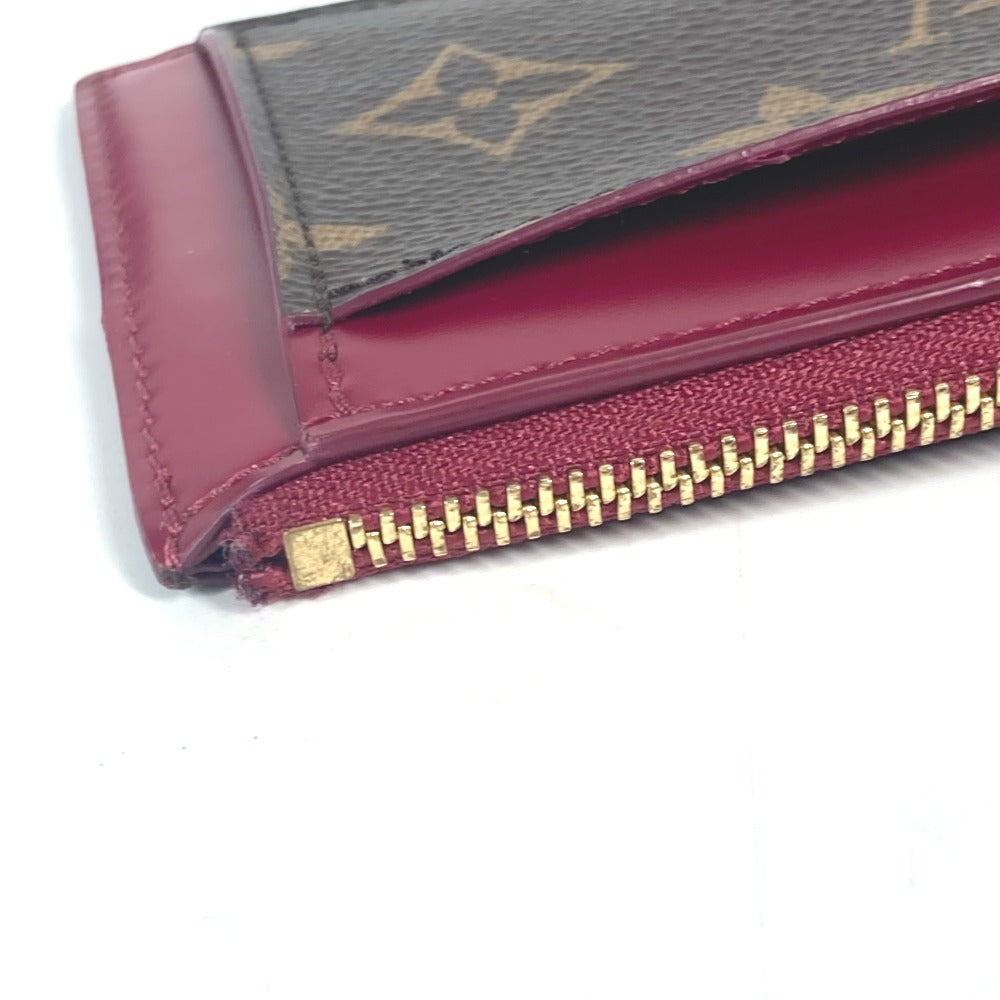 LOUIS VUITTON Coin case M67889 Monogram canvas Brown Monogram Porte Cartes Zip Women Used