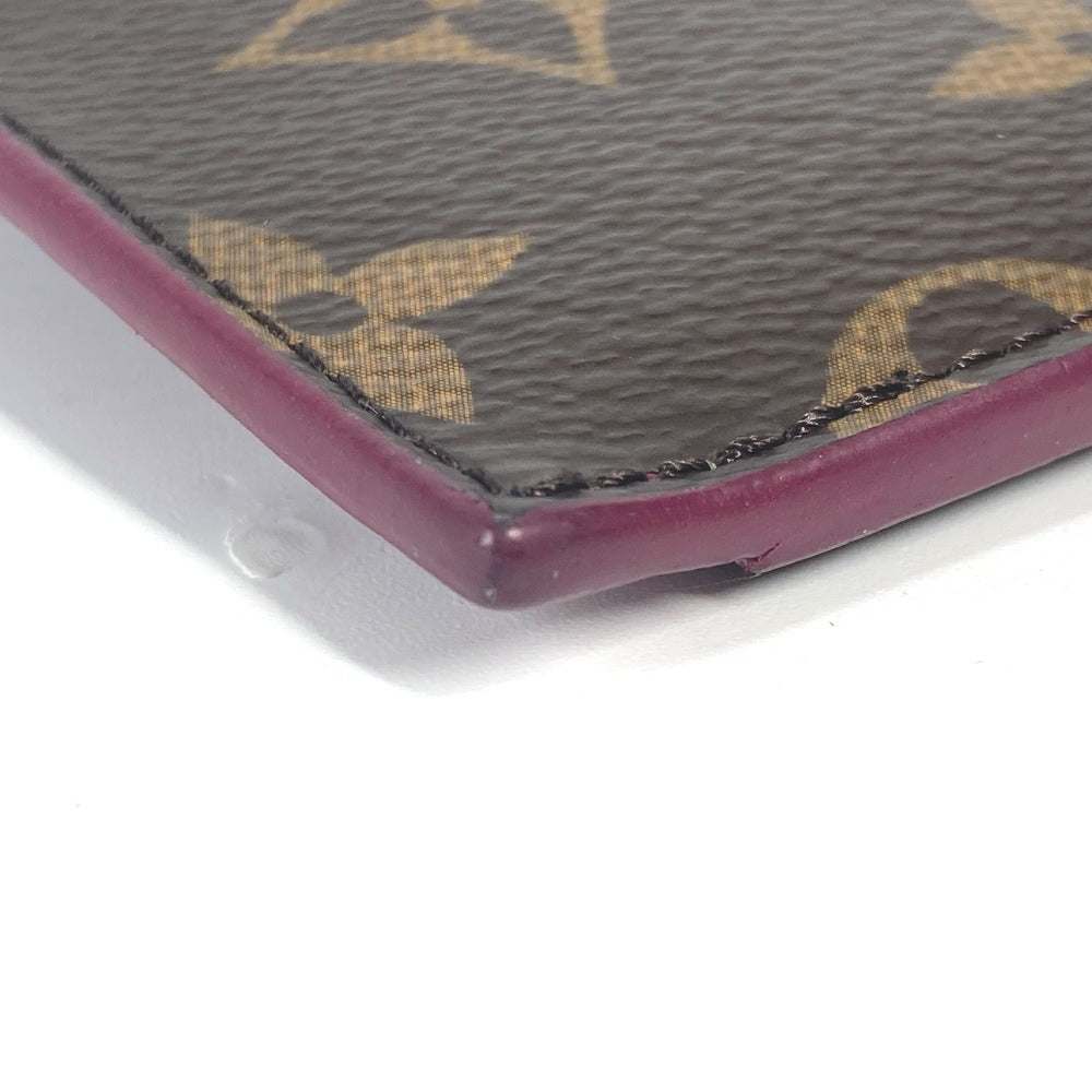 LOUIS VUITTON Coin case M67889 Monogram canvas Brown Monogram Porte Cartes Zip Women Used
