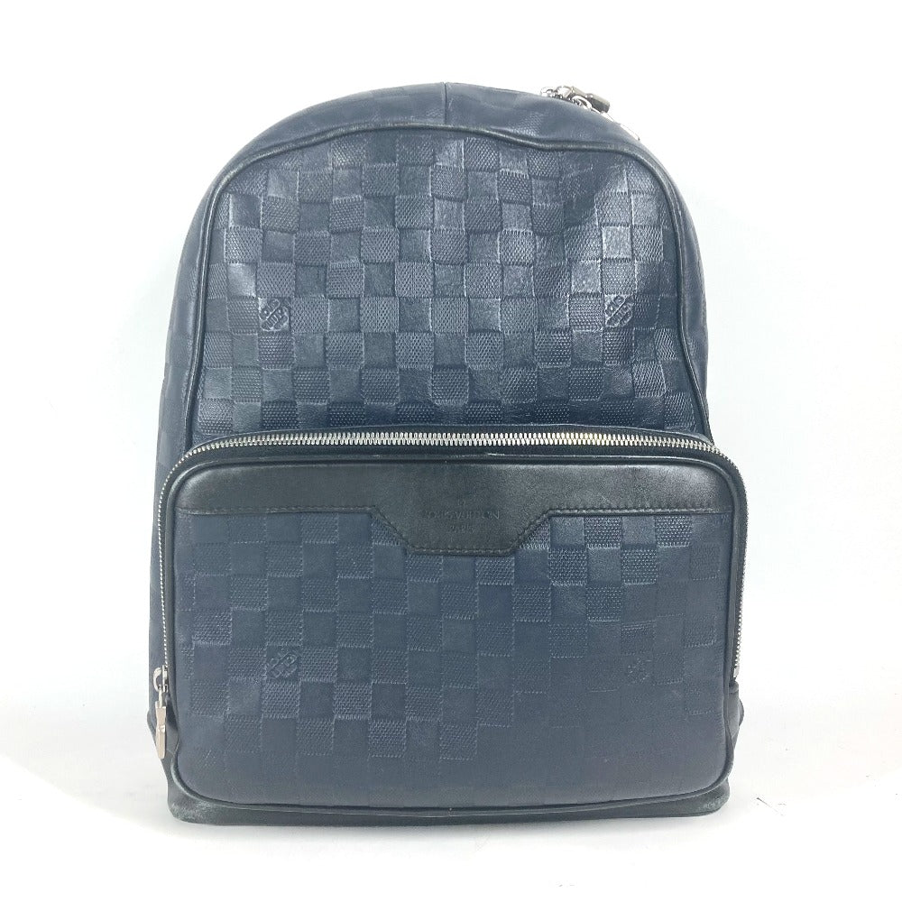 LOUIS VUITTON Backpack N40091 Damier Anfini Leather Navy Damier Anfini campus backpack unisex(Unisex) Used