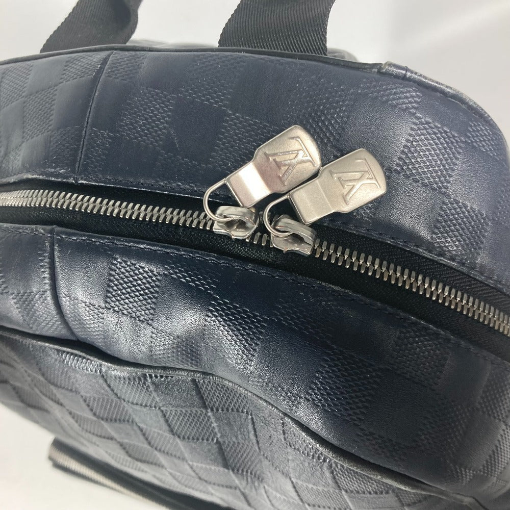 LOUIS VUITTON Backpack N40091 Damier Anfini Leather Navy Damier Anfini campus backpack unisex(Unisex) Used