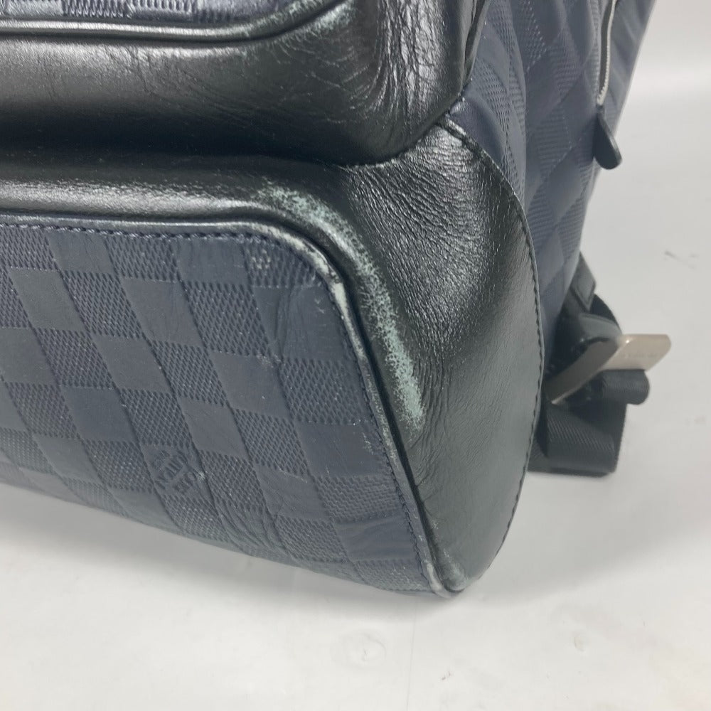 LOUIS VUITTON Backpack N40091 Damier Anfini Leather Navy Damier Anfini campus backpack unisex(Unisex) Used