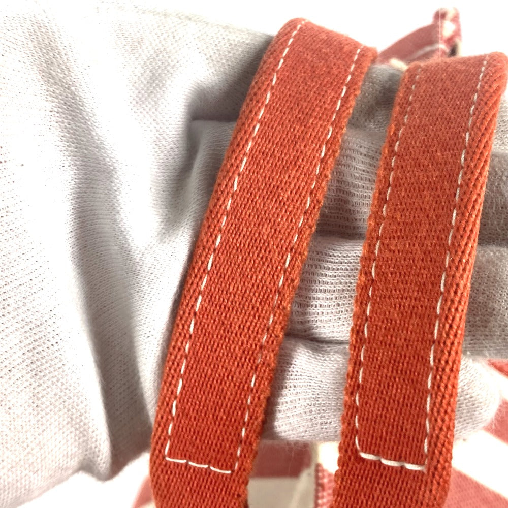 HERMES Tote Bag canvas Red stripe Cannes PM