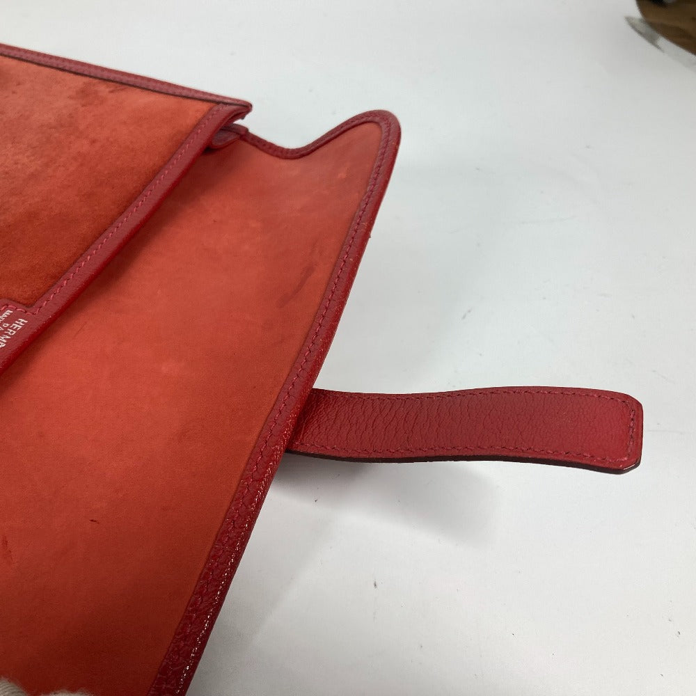 HERMES Clutch bag , Dopris Red Bag H logo Jige Elan