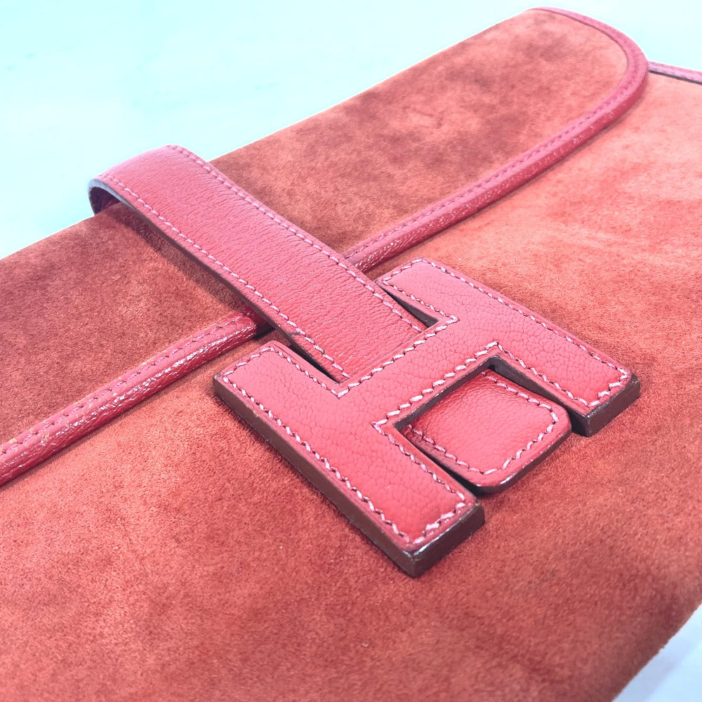 HERMES Clutch bag , Dopris Red Bag H logo Jige Elan