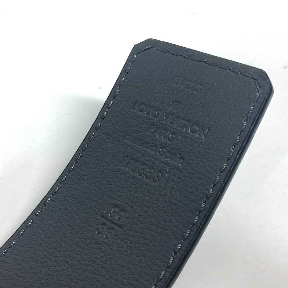 LOUIS VUITTON belt M0333U leather Black x gray Belt: LV Damier 40MM reversible 90