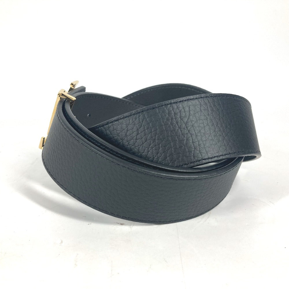LOUIS VUITTON belt M0333U leather Black x gray Belt: LV Damier 40MM reversible 90