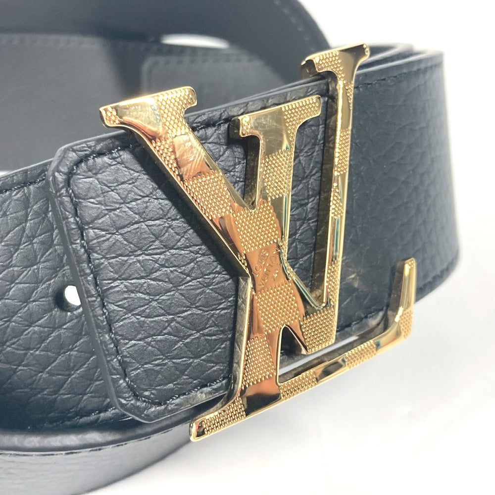 LOUIS VUITTON belt M0333U leather Black x gray Belt: LV Damier 40MM reversible 90