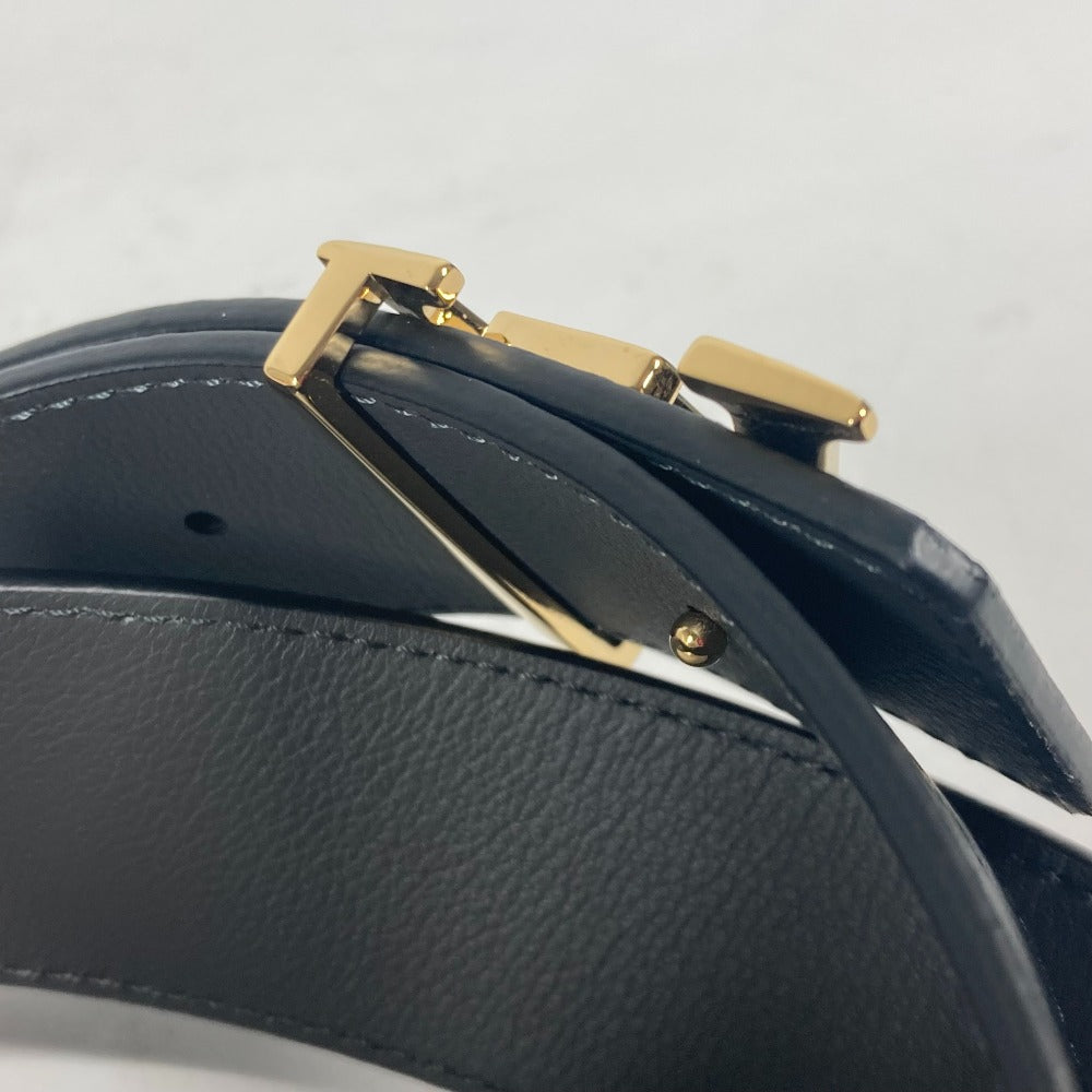 LOUIS VUITTON belt M0333U leather Black x gray Belt: LV Damier 40MM reversible 90
