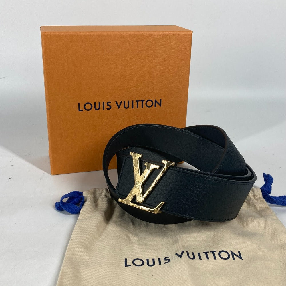 LOUIS VUITTON belt M0333U leather Black x gray Belt: LV Damier 40MM reversible 90