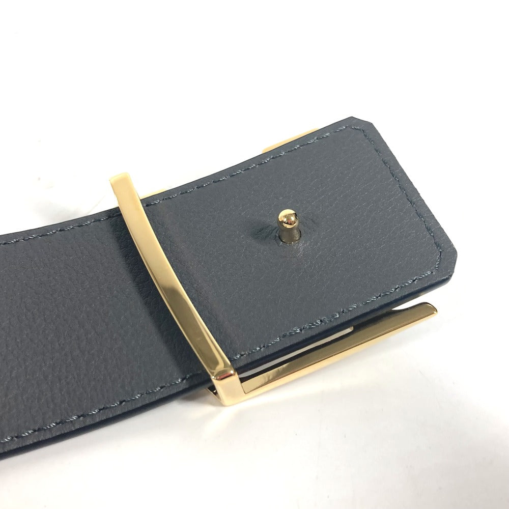 LOUIS VUITTON belt M0333U leather Black x gray Belt: LV Damier 40MM reversible 90
