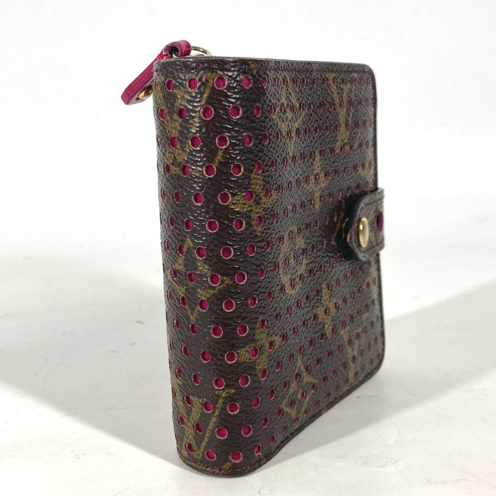 LOUIS VUITTON Folded wallet M95188 Monogram canvas Brown Monogram Perfo Compact zip Women Used