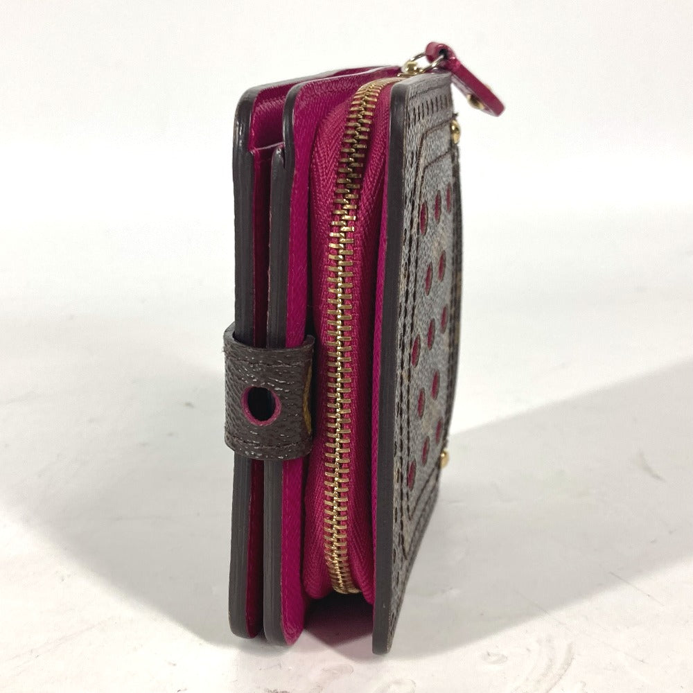 LOUIS VUITTON Folded wallet M95188 Monogram canvas Brown Monogram Perfo Compact zip Women Used