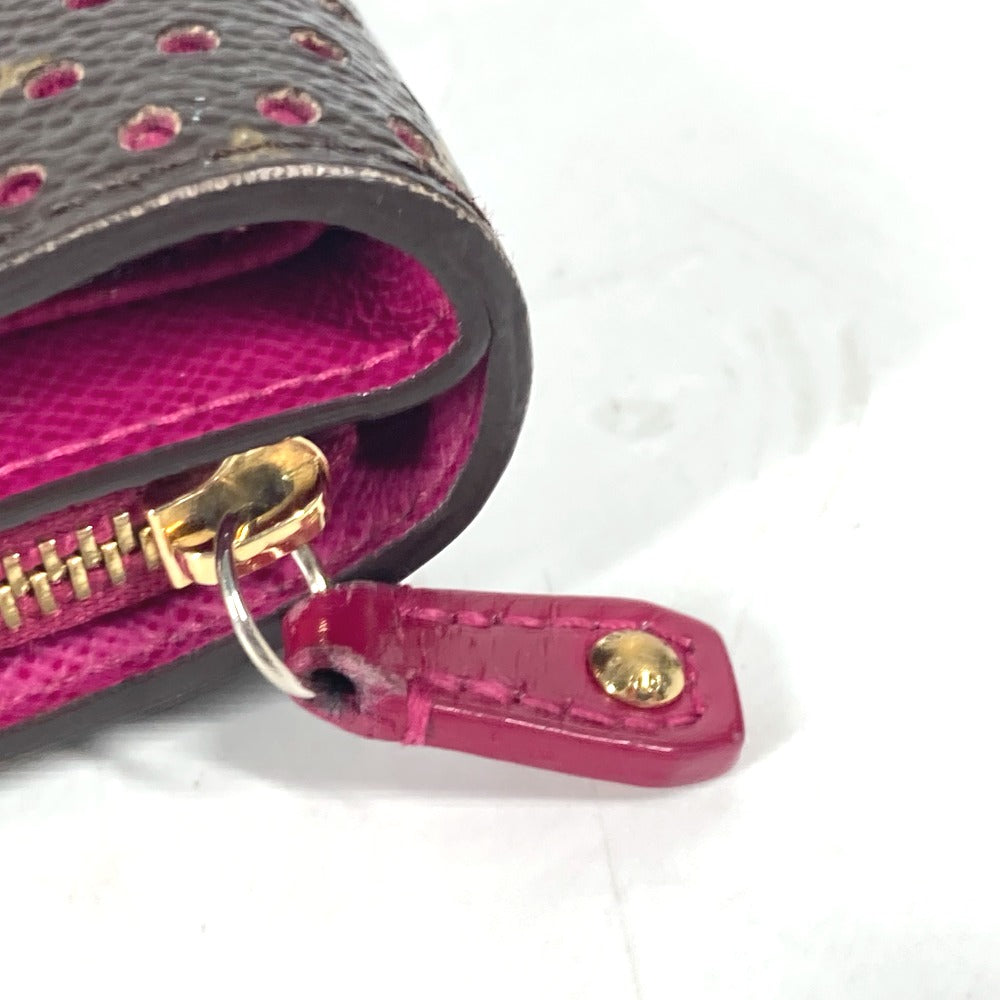 LOUIS VUITTON Folded wallet M95188 Monogram canvas Brown Monogram Perfo Compact zip Women Used