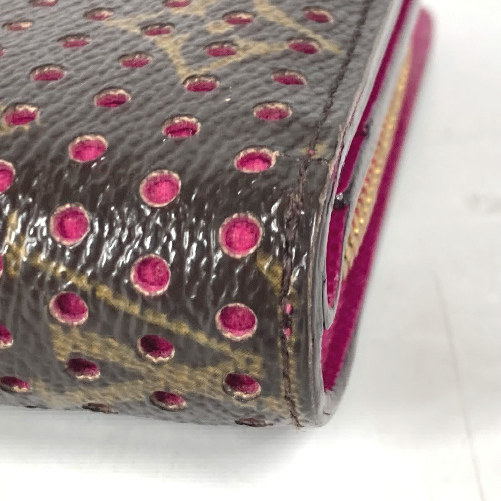 LOUIS VUITTON Folded wallet M95188 Monogram canvas Brown Monogram Perfo Compact zip Women Used