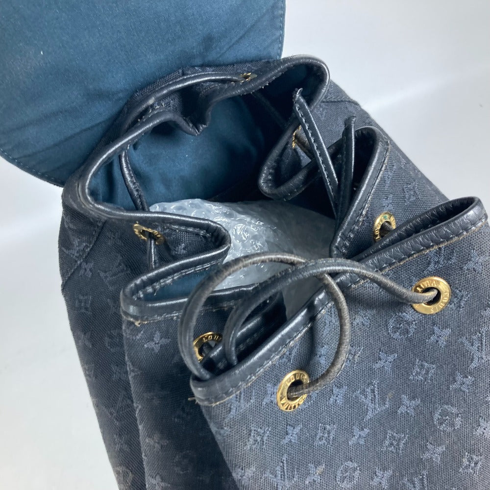 LOUIS VUITTON Backpack M92455 Monogram denim Navy Monogram Mini Denim MontsourisGM