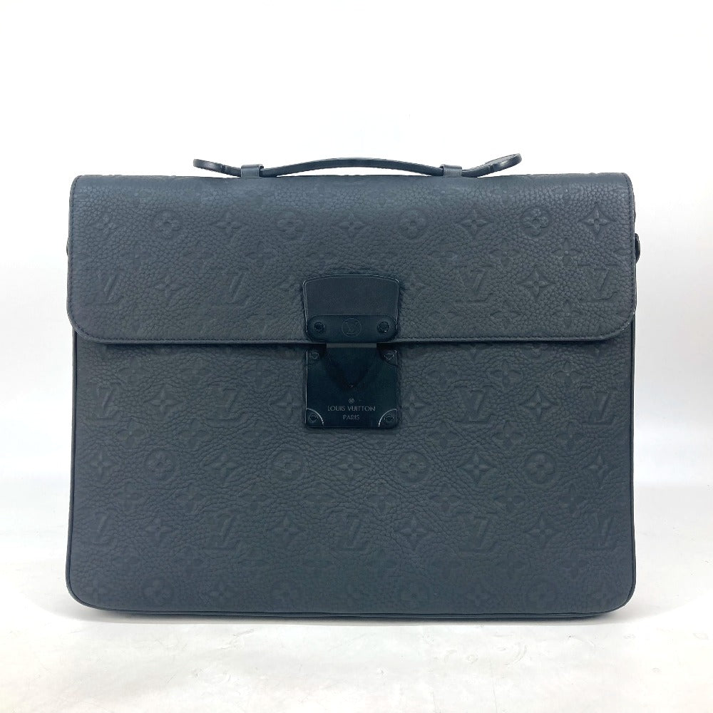 LOUIS VUITTON Handbag M20835 Taurillon Clemence Leather black Monogram Taurillon Clemence S-Lock Briefcase mens Used
