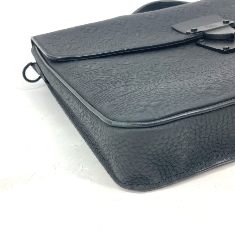 LOUIS VUITTON Handbag M20835 Taurillon Clemence Leather black Monogram Taurillon Clemence S-Lock Briefcase mens Used