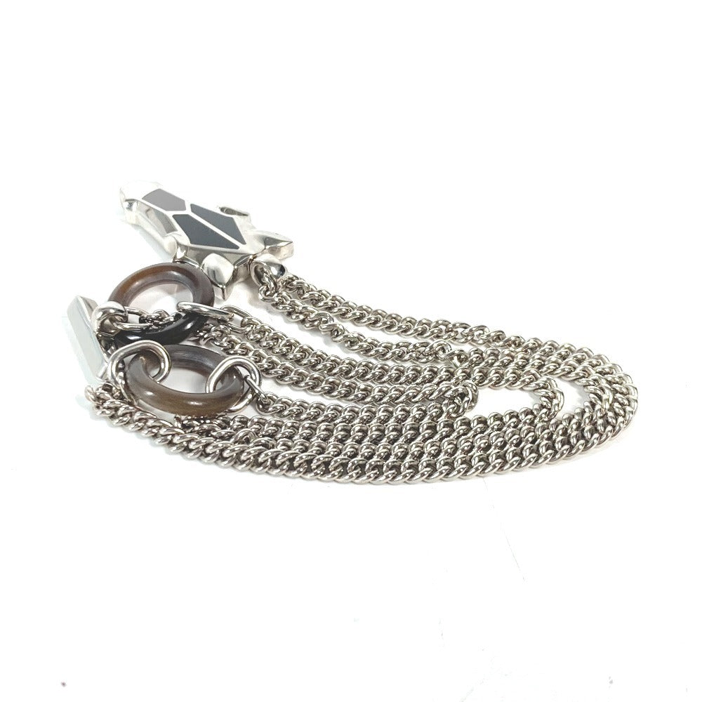 HERMES Necklace Metal, Buffalo Horn Silver Destroyer Horsehead mens Used