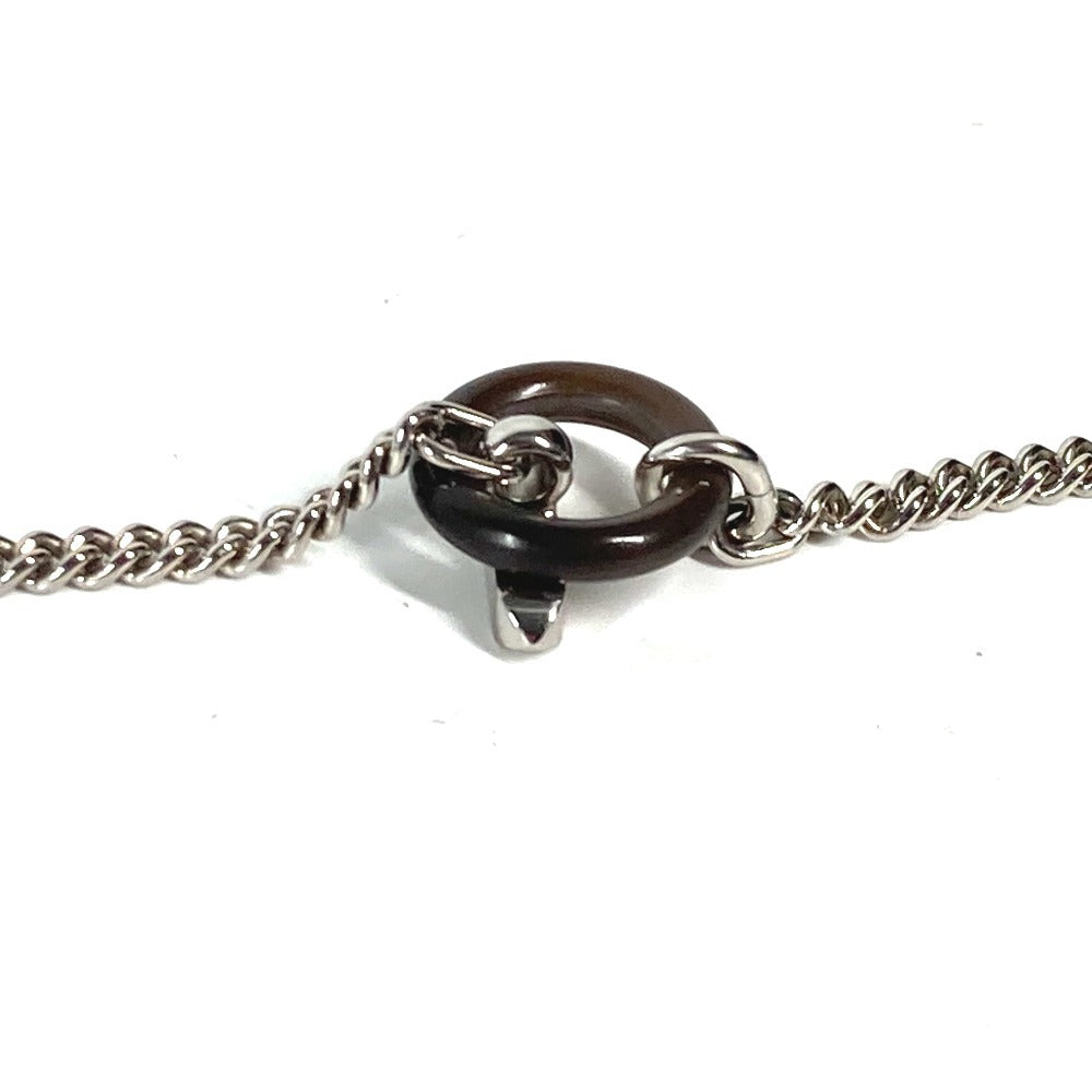 HERMES Necklace Metal, Buffalo Horn Silver Destroyer Horsehead mens Used