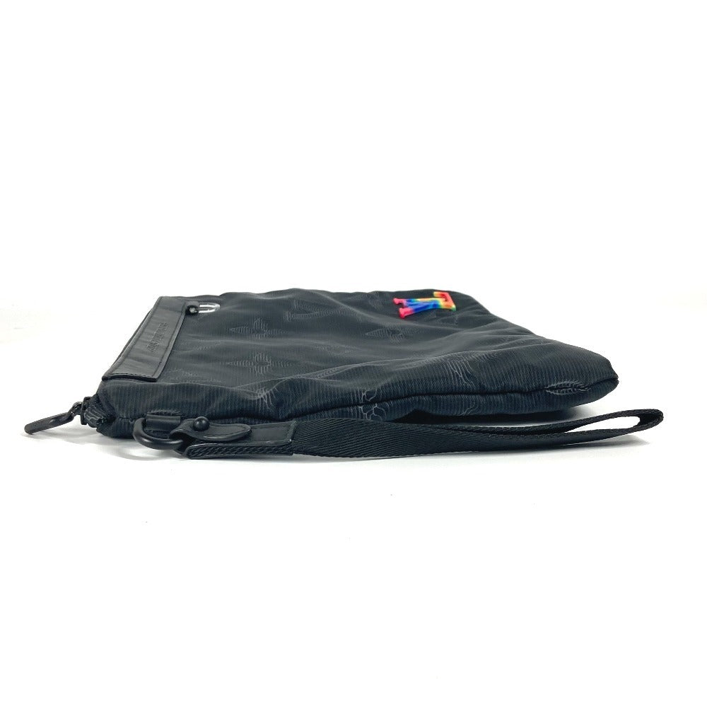 LOUIS VUITTON Clutch bag M80142 Nylon black Monogram Reversible A4 Pochette