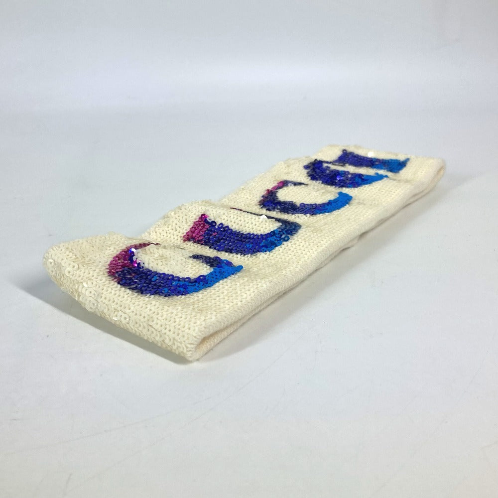 GUCCI Wristband Polyester, Cotton multicolor Sequin Sequin logo GG M