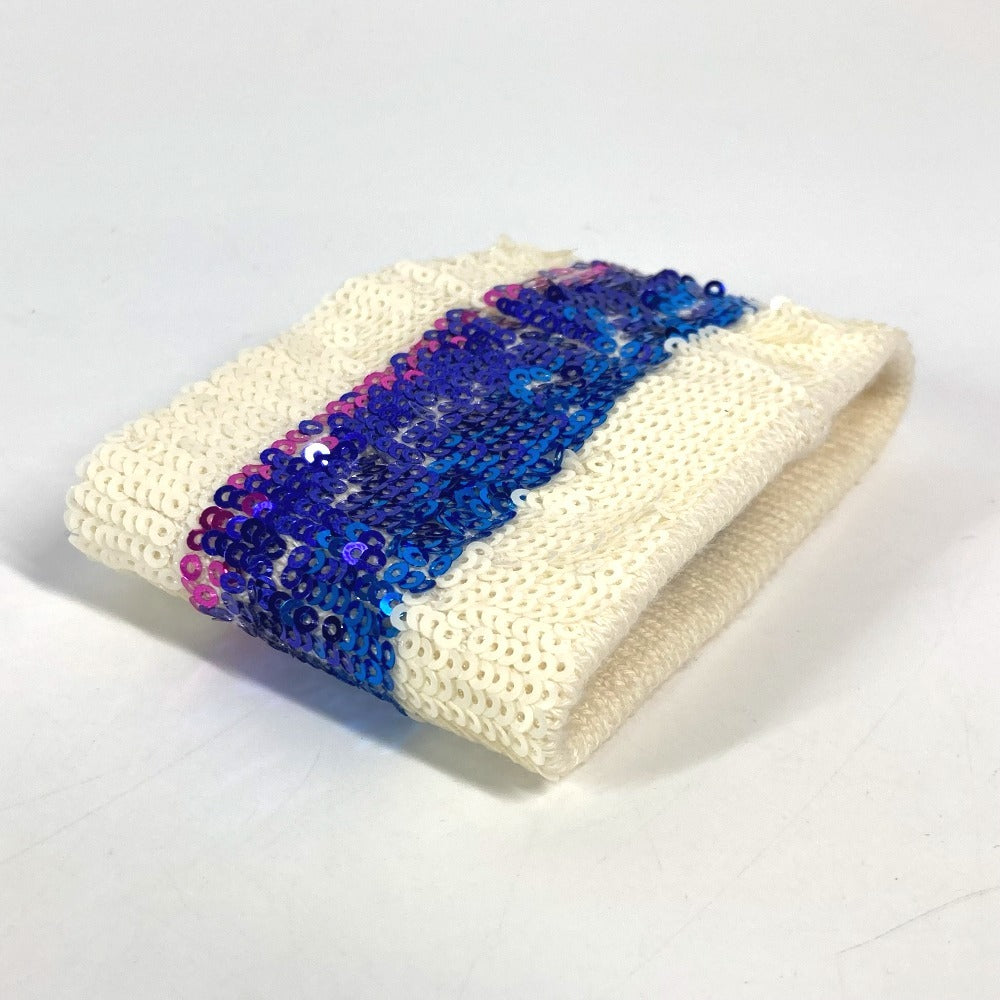 GUCCI Wristband Polyester, Cotton multicolor Sequin Sequin logo GG M