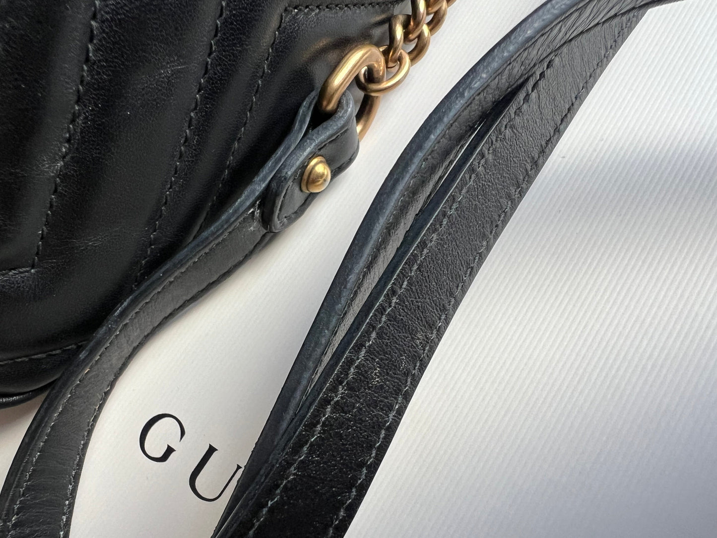 Gucci GG Black Marmont Mini Shoulder Bag (RRP £1,360)