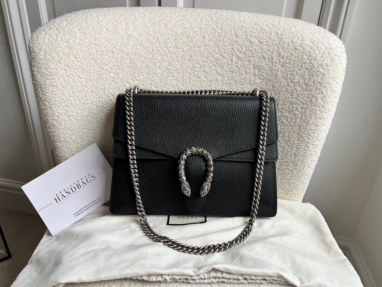 Gucci Dionysus Black Medium Shoulder Bag (RRP £2,400)