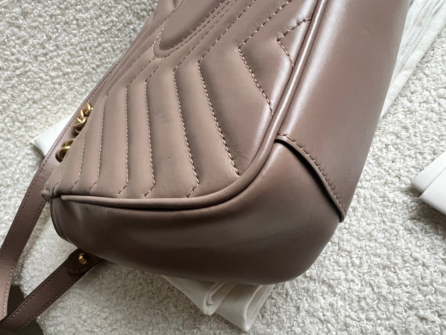 Gucci GG Dusty Pink Marmont Small Shoulder Bag (RRP £2070)