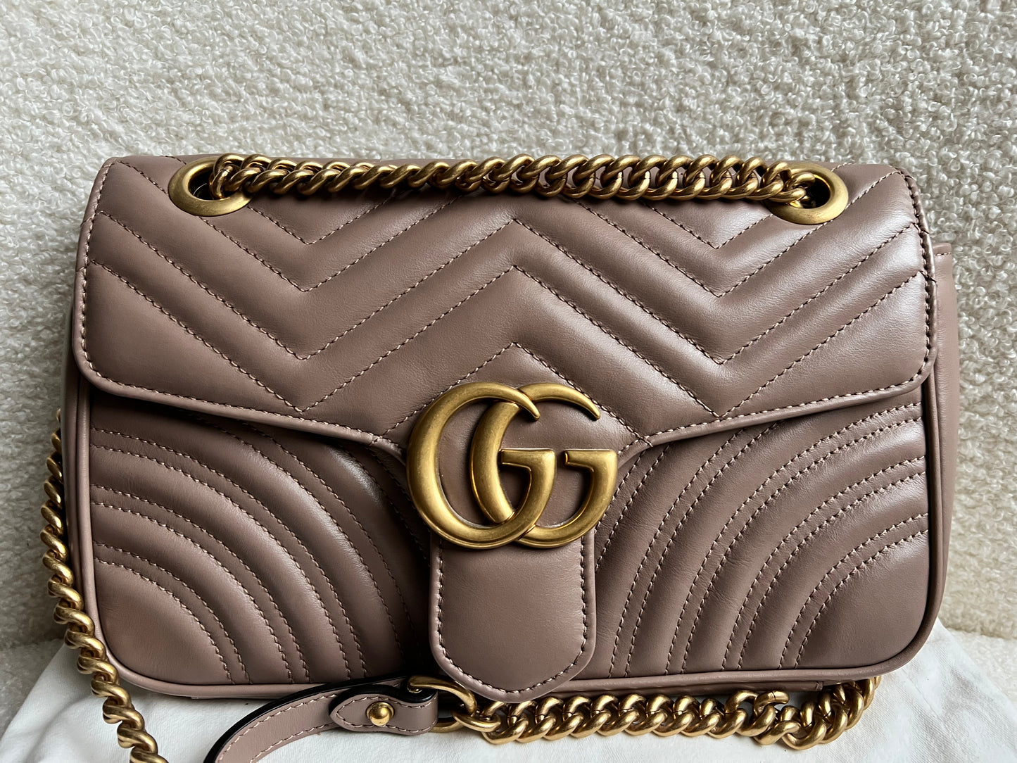 Gucci GG Dusty Pink Marmont Small Shoulder Bag (RRP £2070)