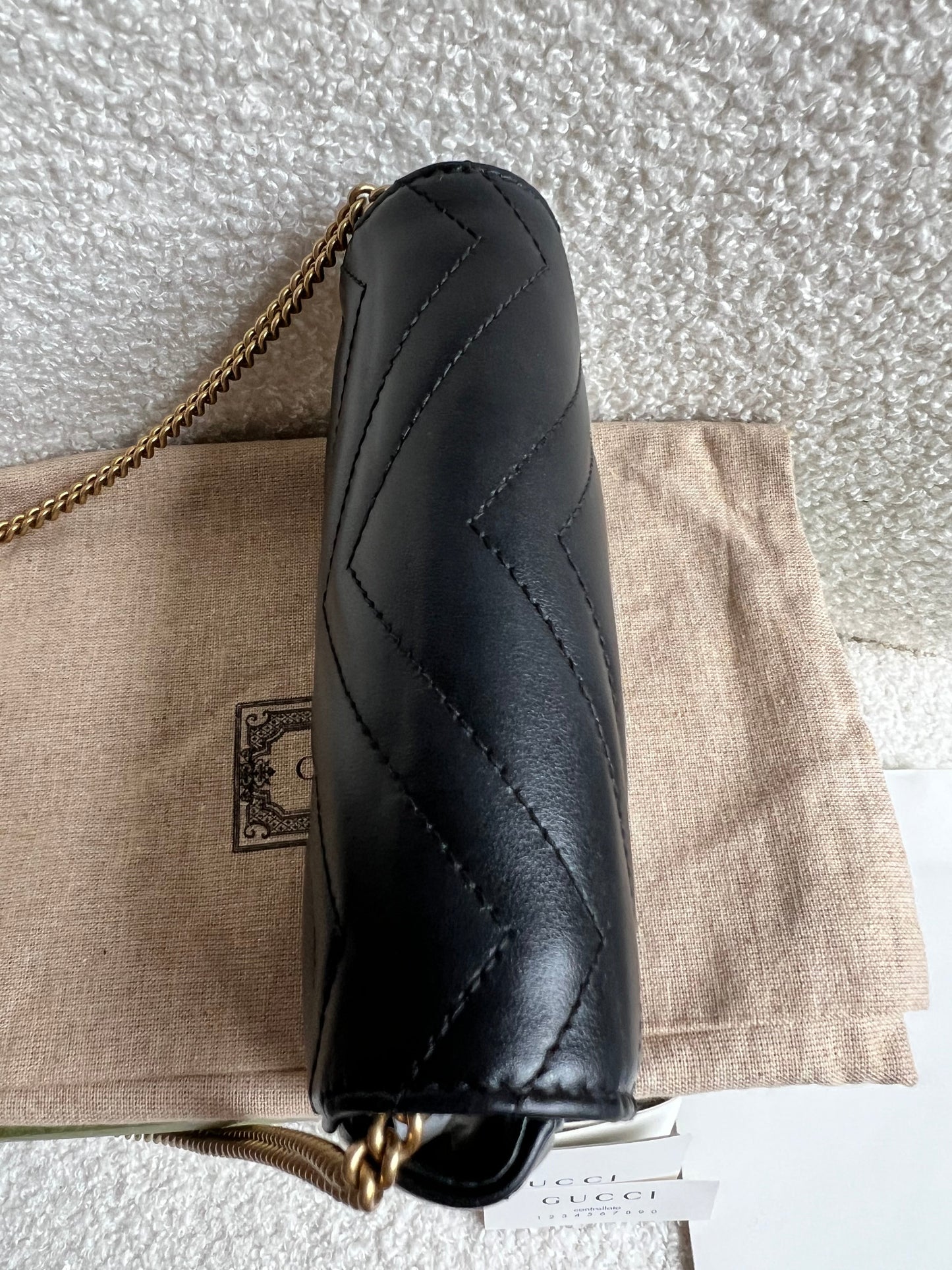 Gucci GG Black Marmont Super Mini Shoulder Bag (RRP £985)