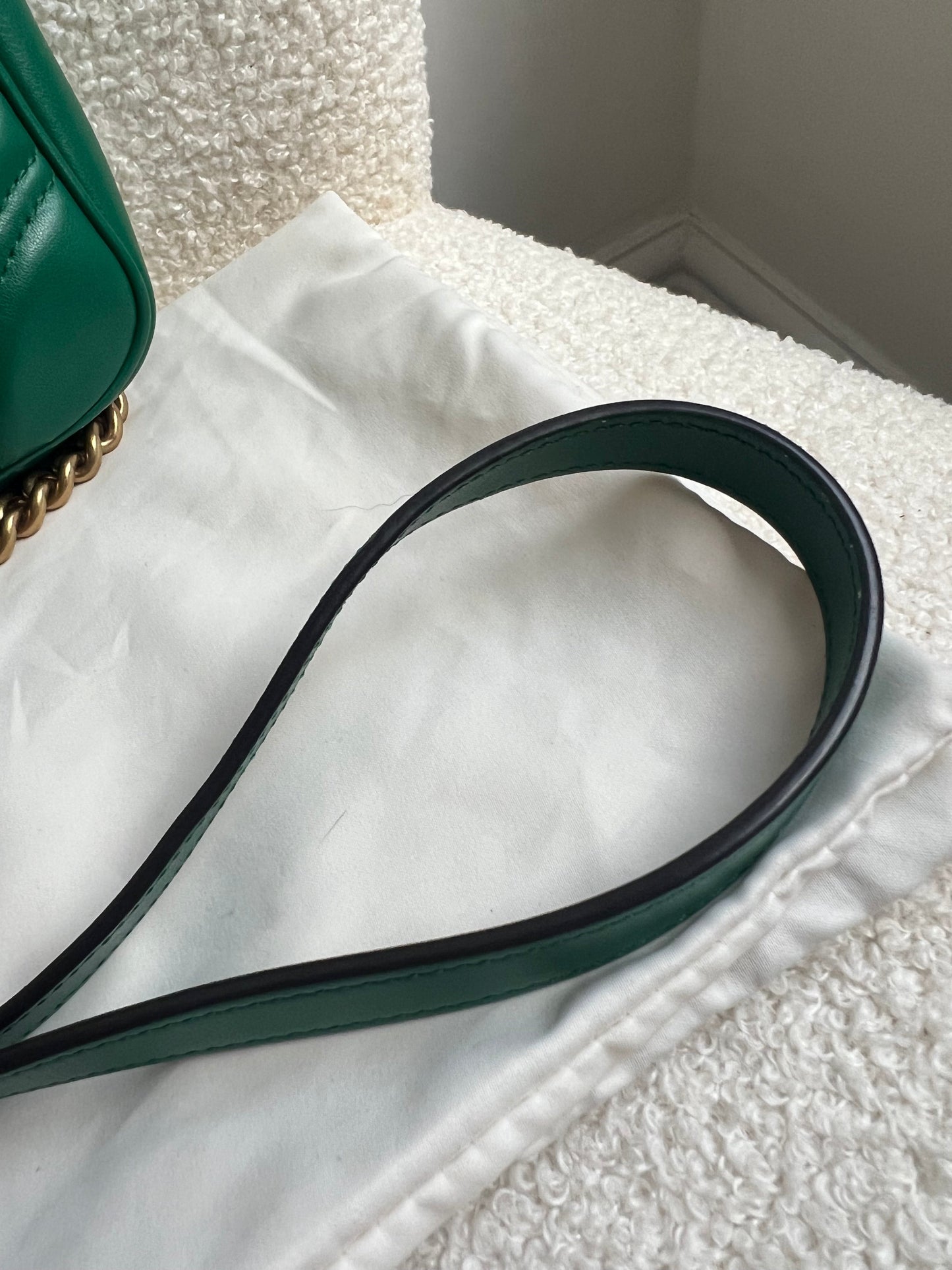Gucci GG Green Marmont Small Shoulder Bag (RRP £2070)