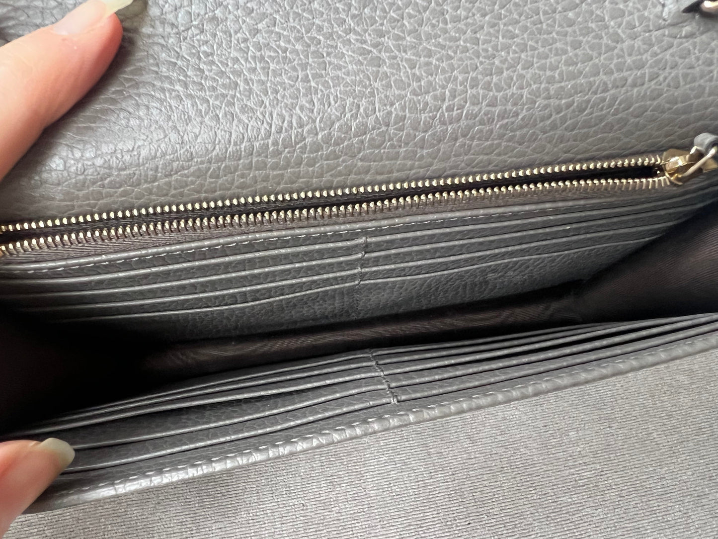 Gucci Dollar Grey Interlocking Chain Wallet