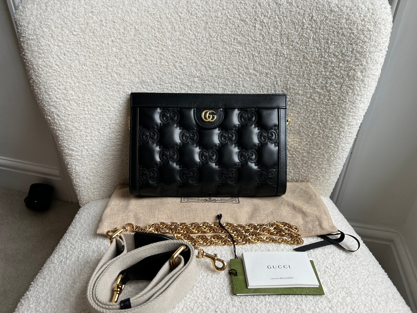 Gucci GG Matelasse Black Shoulder Bag (RRP £2230)