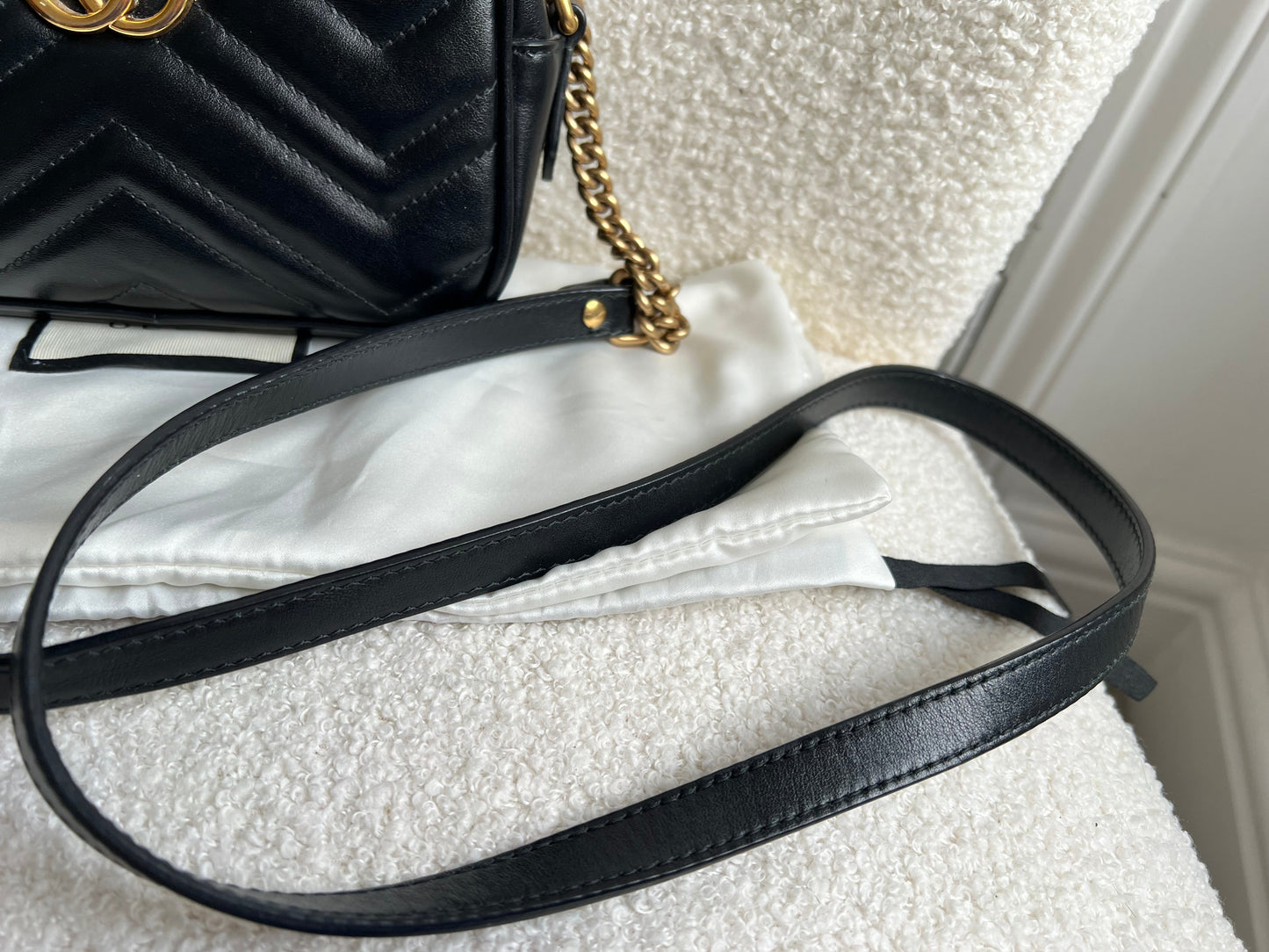Gucci GG Black Marmont Mini Shoulder Bag (RRP £1,360)